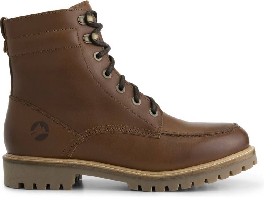 Travelin ' Rogaland Heren boots Leren Veterschoenen Cognac leer