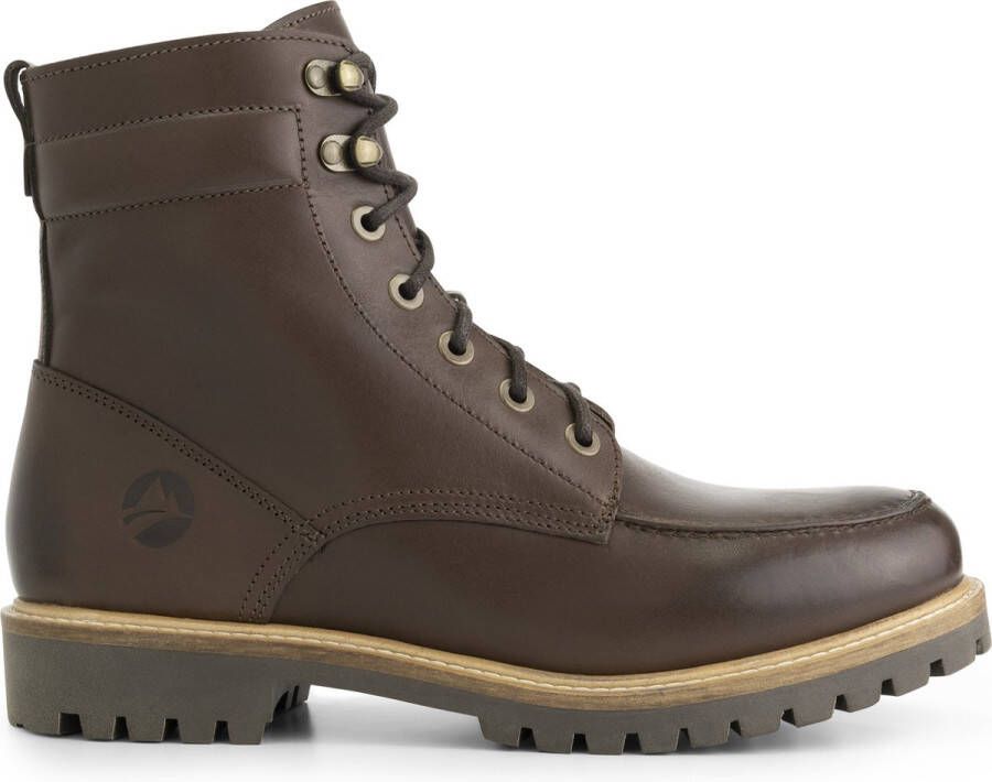 Travelin ' Rogaland Heren boots Leren Veterschoenen Donkerbruin leer