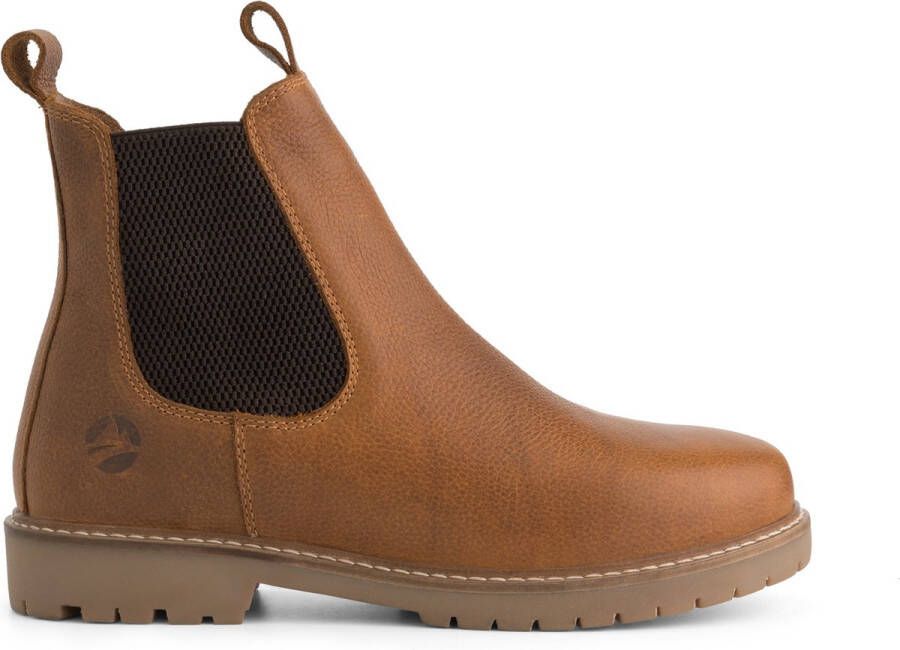 Travelin ' Romsdal Dames chelsea boots Wollen voering Cognac