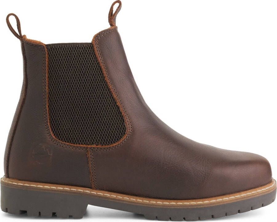 Travelin ' Romsdal Dames chelsea boots Wollen voering Donkerbruin