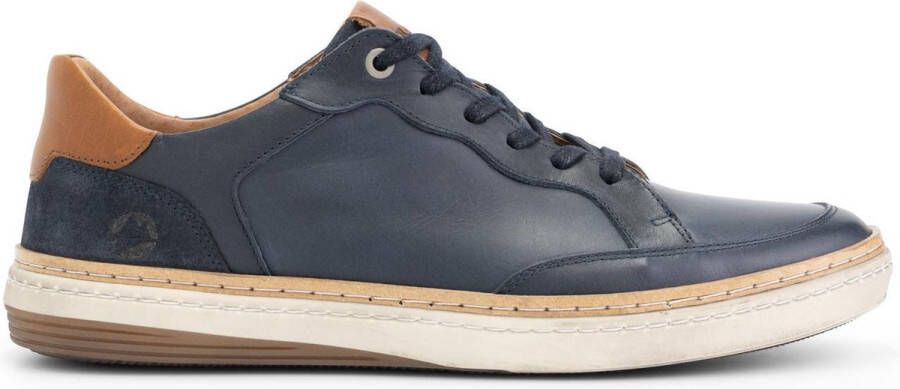 Travelin ' Rugby Heren sneakers Leren veterschoenen Donkerblauw Leer