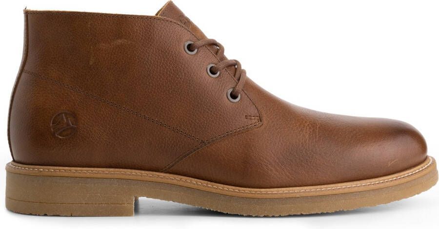 Travelin ' Rutland Lace-up boots voor heren 100% leer Veterschoenen Cognac