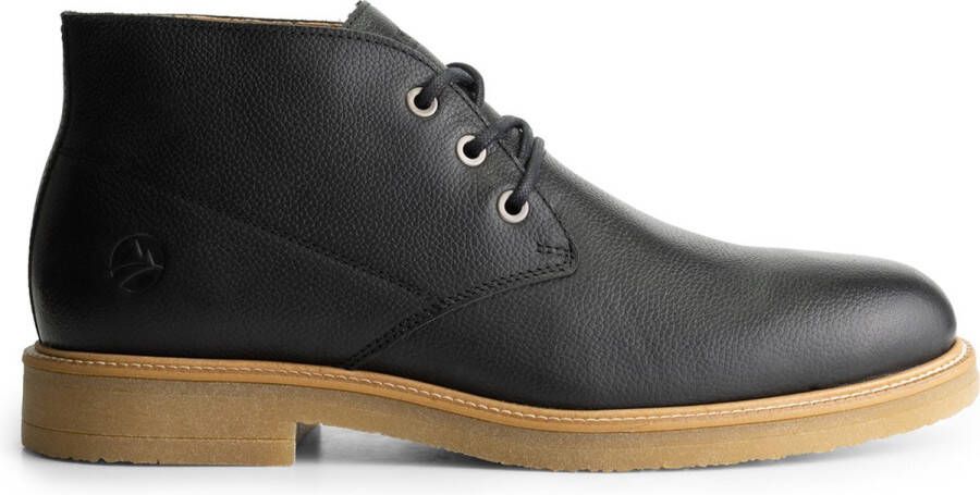 Travelin ' Ryhall Heren veterlaars 100% leer Veterboots Zwart