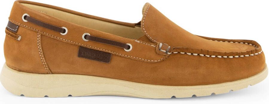 Travelin Seatown Dames Instappers Leren Moccasins Cognac