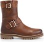 Travelin ' Silkeborg Leren Heren laarzen Wol gevoerde biker boots Cognac Leer - Thumbnail 1