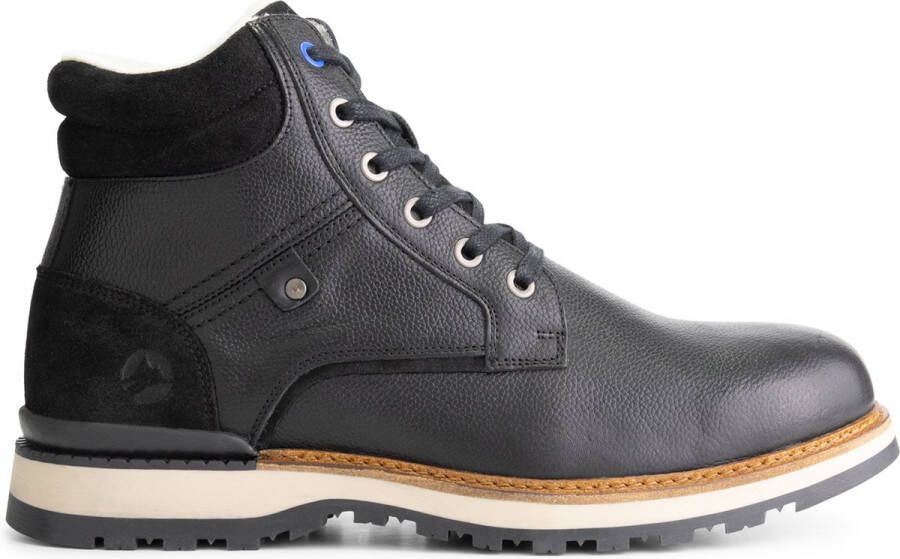 Travelin ' Sorby Heren veterschoenen 100% leer Lace-up boots Zwart