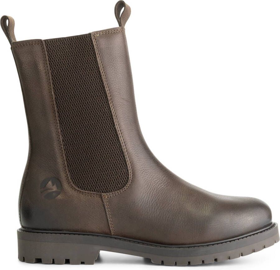 Travelin ' Suldal Halfhoge chelsea boots Pull-on laarzen voor dames Donkerbruin