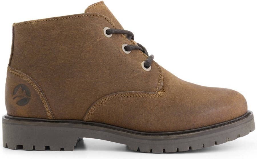 Travelin ' Thorning Dames Suede leren Halfhoge veterschoenen Cognac leer