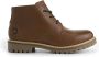 Travelin ' Thorning Heren leren Halfhoge veterschoenen Cognac leer - Thumbnail 1