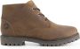 Travelin ' Thorning Heren Suede leren Halfhoge veterschoenen Cognac leer - Thumbnail 1