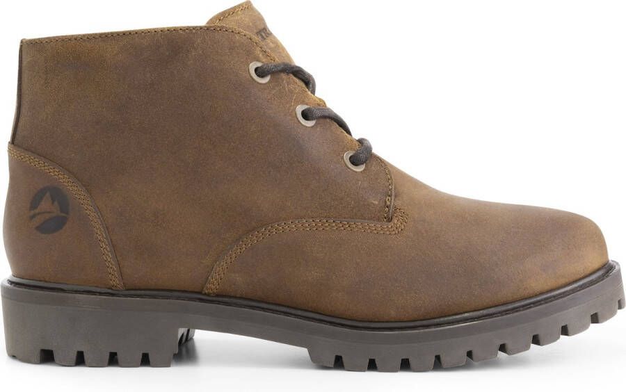 Travelin ' Thorning Heren Suede leren Halfhoge veterschoenen Cognac leer