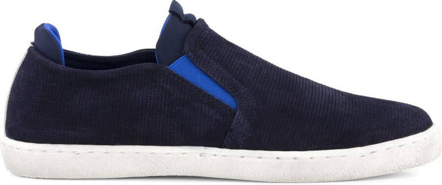 Travelin ' Torquay Dames Leren instappers Boot schoen Espadrilles Blauw Leer