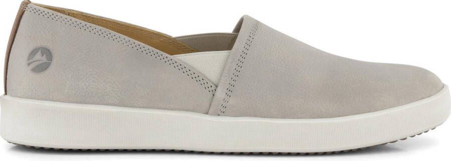 Travelin ' Tours Dames Leren instappers Slip-On Espadrilles Grijs Leer