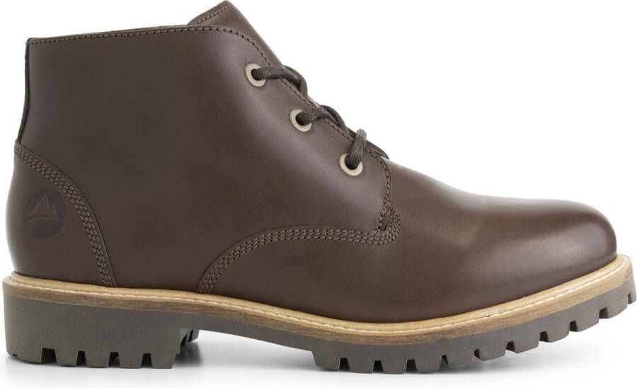 Travelin ' Tovgard Heren leren Halfhoge veterschoenen Donkerbruin leer