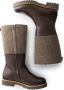 Travelin ' Vikedal Hoge boots met rits Dames laarzen met vilten bovenkant Donkerbruin - Thumbnail 1