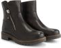 Travelin ' Villendrup Dames leren enkellaarsjes met rits Leren boots Donkerbruin leer - Thumbnail 2