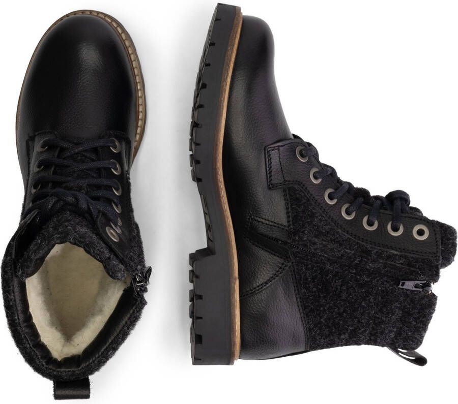 Travelin ' Visnes Dames lace-up boots Leren veterschoenen Zwart