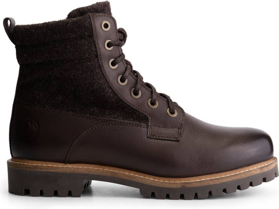 Travelin ' Visnes Heren lace-up boots Leren veterschoenen Donkerbruin