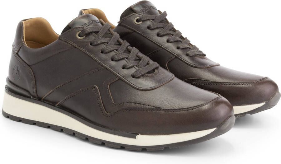 Travelin ' Walgrave Heren Sneaker Leren veterschoenen mannen Bruin leer