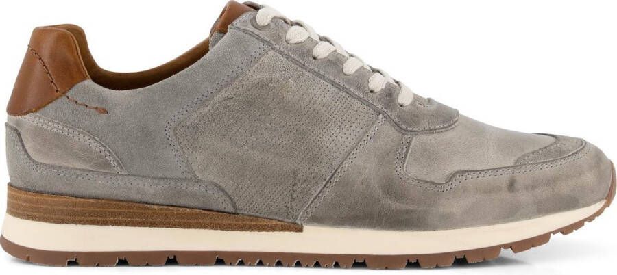 Travelin ' Worcester Casual leren herensneakers Veterschoen Grijs Leer