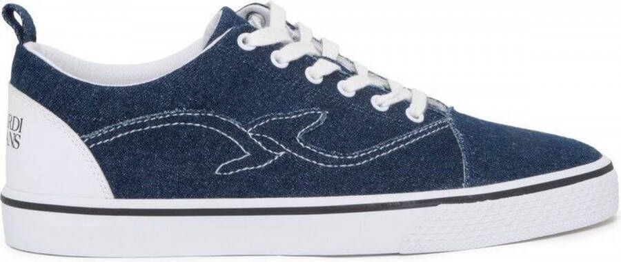 Trussardi Heren Sneakers Synthetisch Materiaal Rubberen Zool Blue Heren