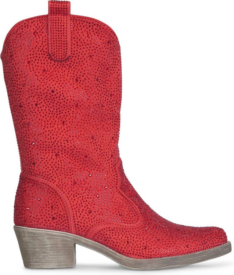 Cowboy Boot Diamonds Rood 36 Cowboylaarzen Dames Twinkels