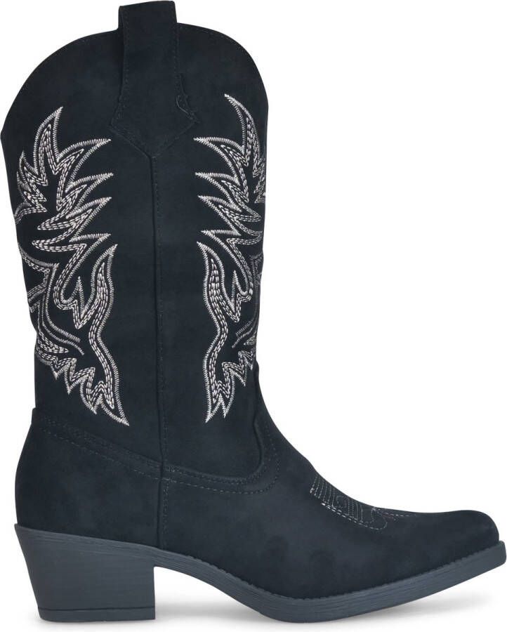 Cowboy Boot Lexy Zwart Wit 39 Cowboylaarzen Dames Twinkels