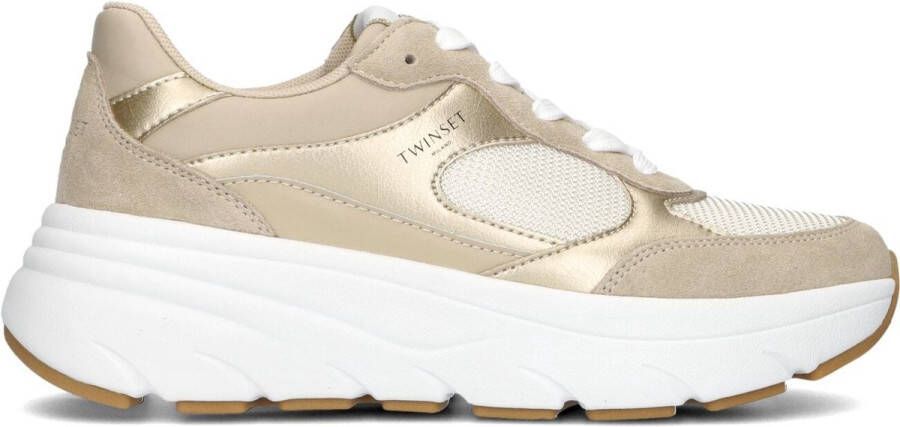 TwinSet Milano 251tcp02e Sneakers Leer Dames Beige