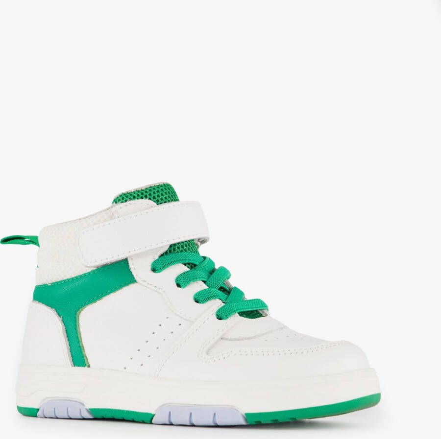 TwoDay leren jongens sneakers wit groen