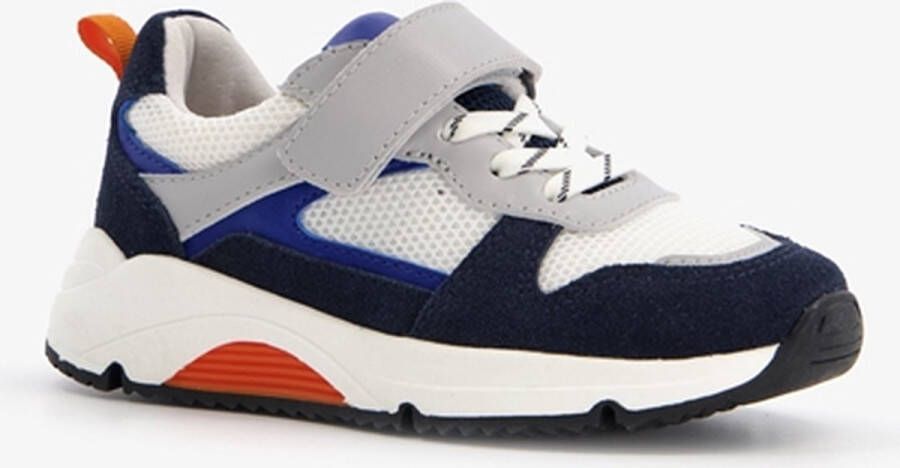 TwoDay leren jongens sneakers wit blauw