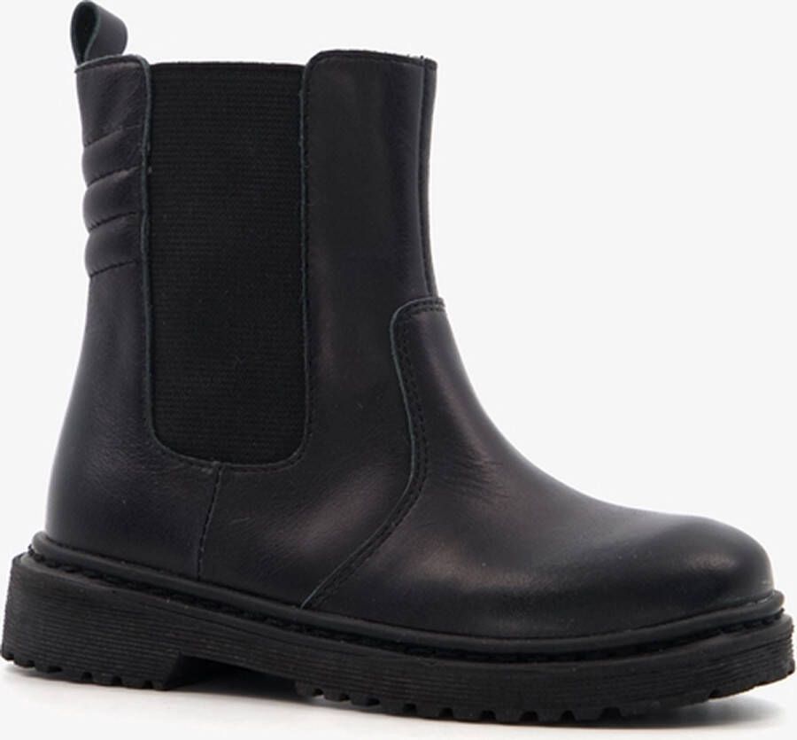 TwoDay leren meisjes Chelsea boots zwart