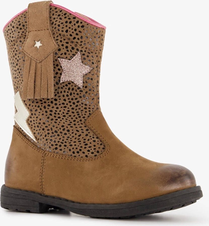 TwoDay leren meisjes cowboy westernboots met Bruin