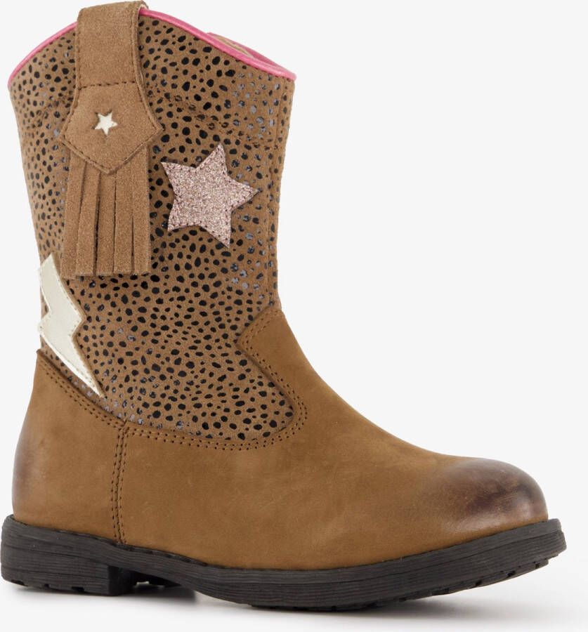 TwoDay leren meisjes cowboy westernboots met Bruin