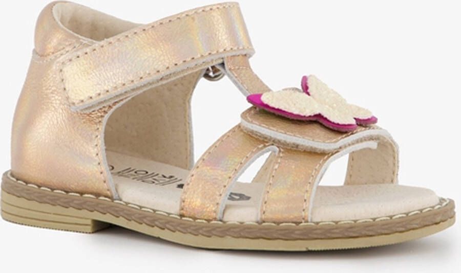 TwoDay leren meisjes sandalen metallic roze