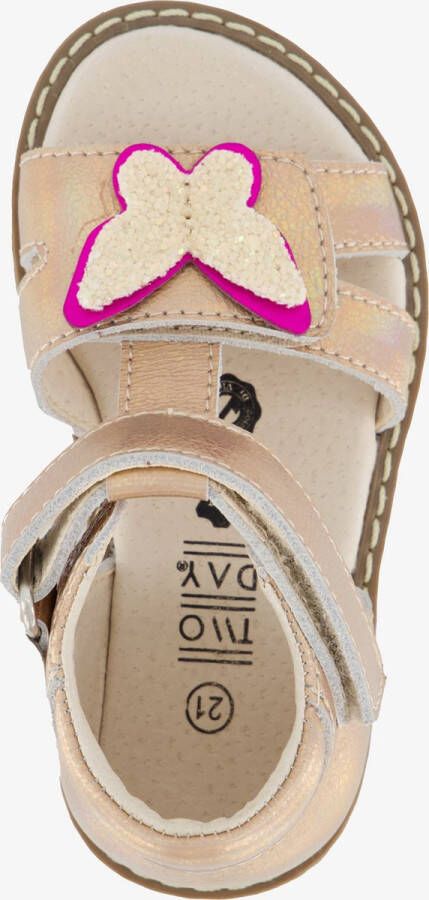 TwoDay leren meisjes sandalen metallic roze