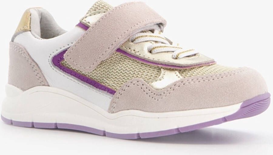 TwoDay leren meisjes sneakers paars goud Roze Echt leer