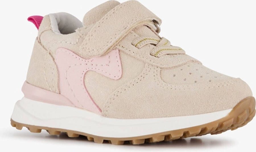 TwoDay suede meisjes sneakers beige Echt leer