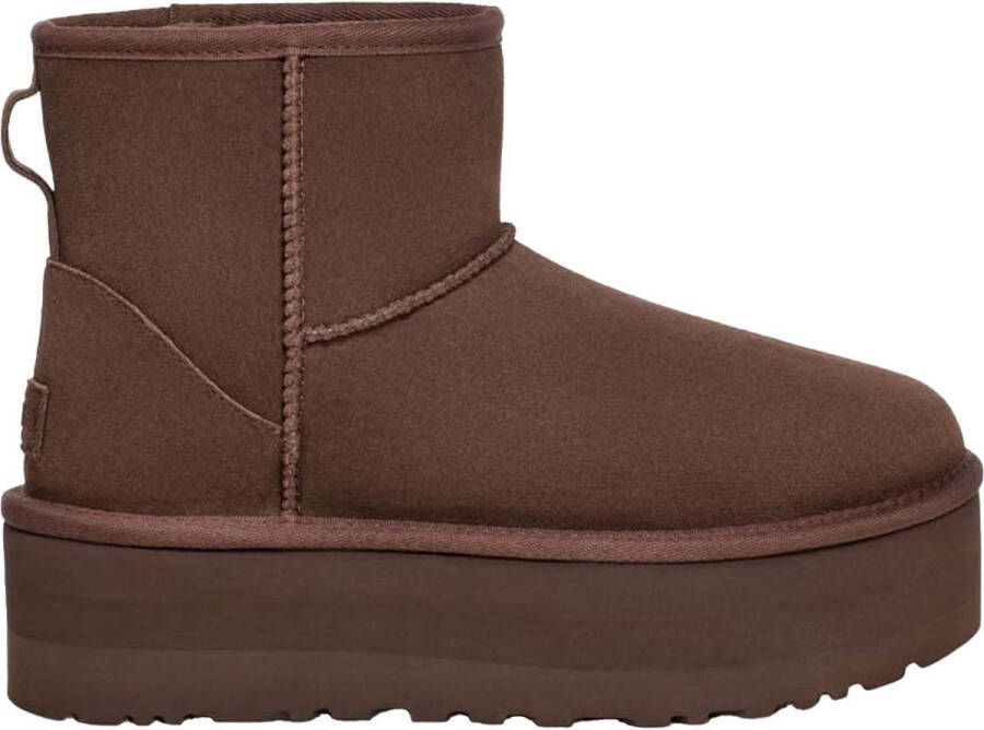 UGG Vachtlaarzen Dames W Classic Mini Platform Maat: 37 Materiaal: Suède Kleur: Bruin