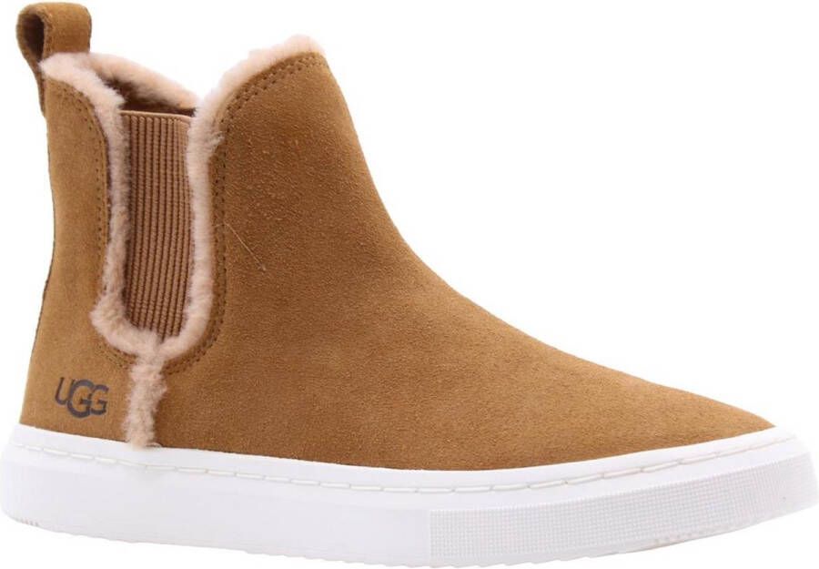 Ugg Casual Camel Leren Dames Hoge Sneakers Brown Dames