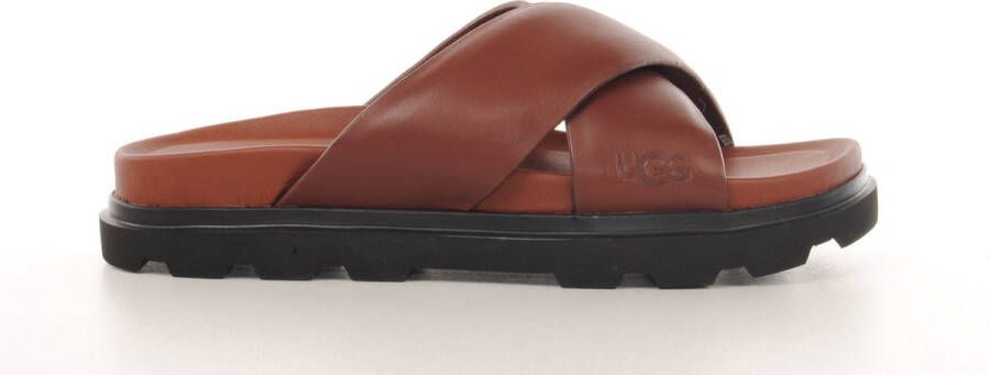 UGG Capitola cross slide bruin leder