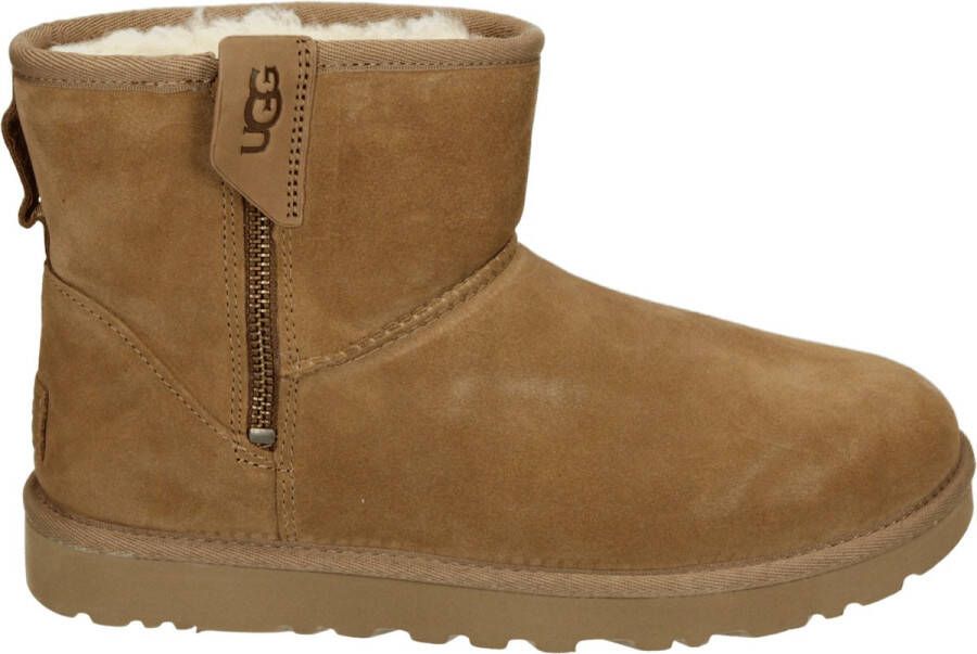 UGG CLASSIC MINI BAILEY ZIP Gevoerde laarzenSnowbootsDames laarzen Cognac