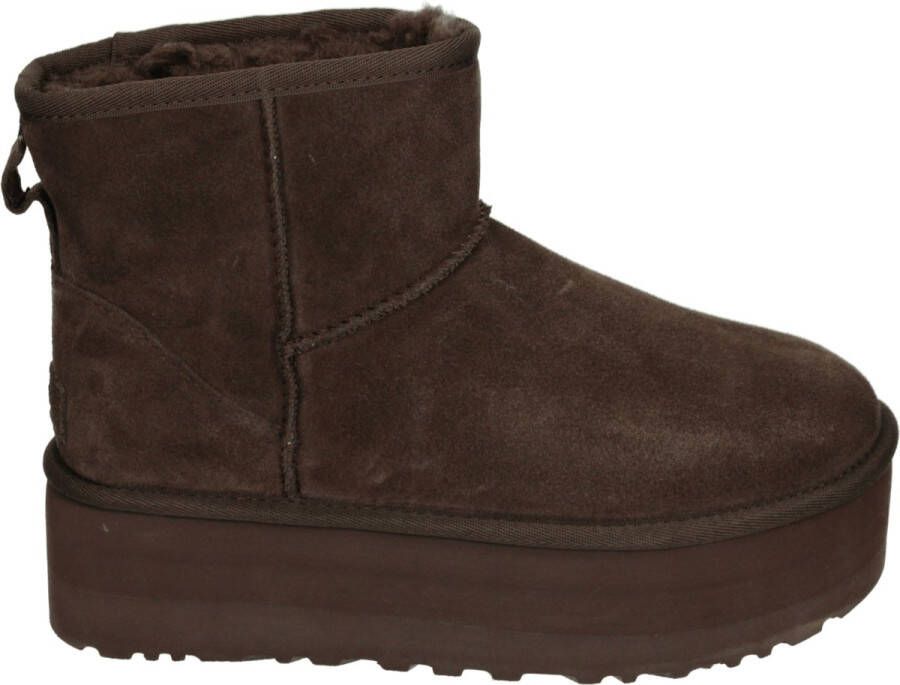 UGG Vachtlaarzen Dames W Classic Mini Platform Maat: 36 Materiaal: Suède Kleur: Bruin