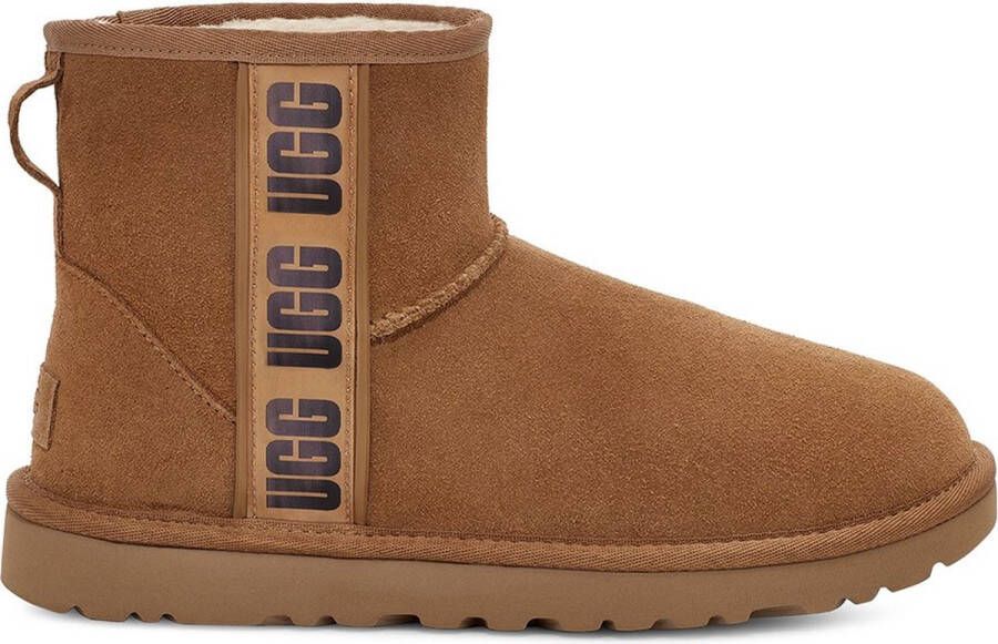 Ugg Klassieke Logo II Kastanjebruine Suède Laars Brown Dames