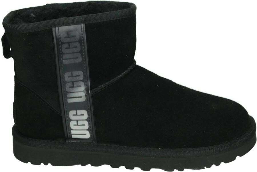 UGG CLASSIC MINI SIDE LOGO II W Volwassenen Gevoerde laarzenSnowbootsDames laarzen Zwart