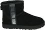 UGG CLASSIC MINI SIDE LOGO II W Volwassenen Gevoerde laarzenSnowbootsDames laarzen Zwart - Thumbnail 1