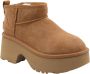 UGG Vachtlaarzen Dames Classic Ultra Mini New Heights Maat: 37 Materiaal: Suède Kleur: Cognac - Thumbnail 1