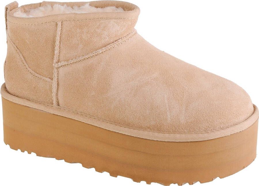 UGG CLASSIC ULTRA MINI PLATFORM W Gevoerde laarzenSnowbootsDames laarzen Wit beige