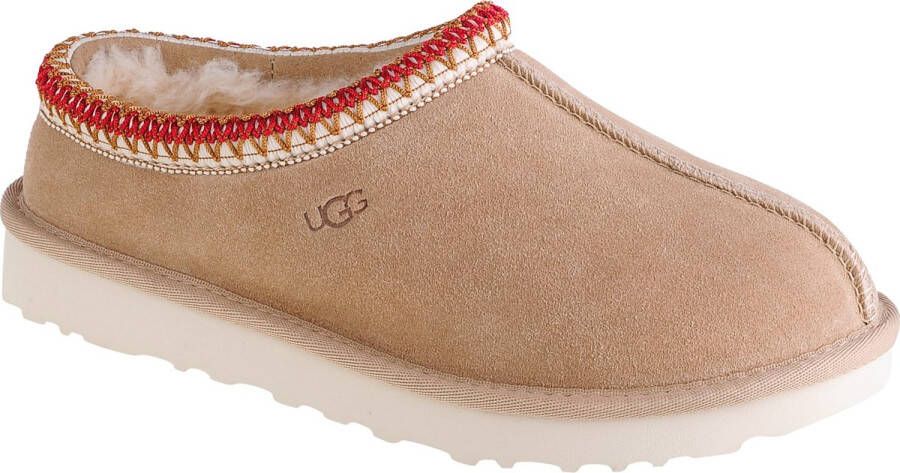 Ugg Gezellige Suède Pantoffels met Wollen Voering Beige Dames