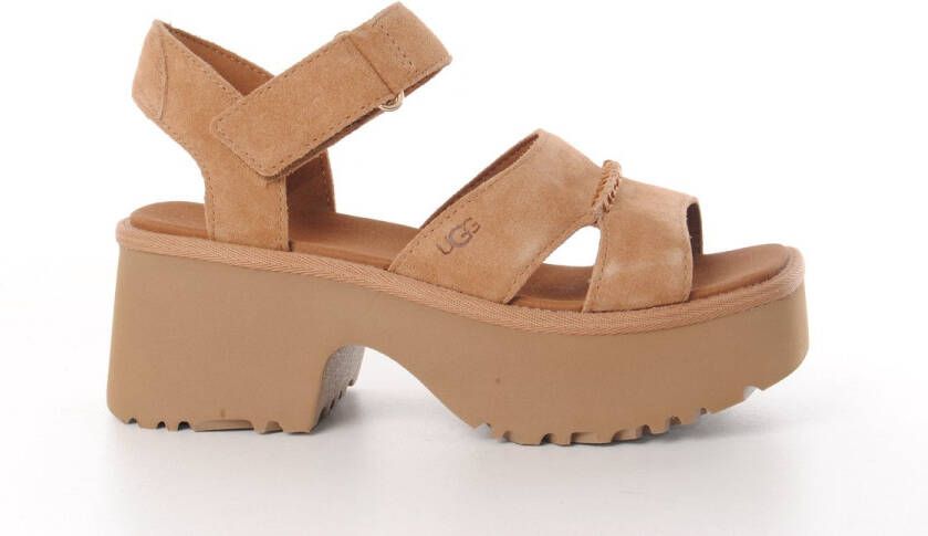 UGG dames sandaal Velcro new heights sandal suede camel