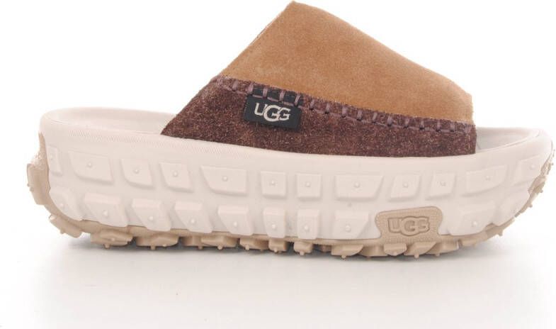 Ugg Beige Wit Platform Sandalen Slip-On Beige Dames